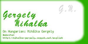gergely mihalka business card