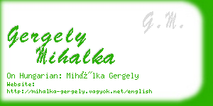 gergely mihalka business card